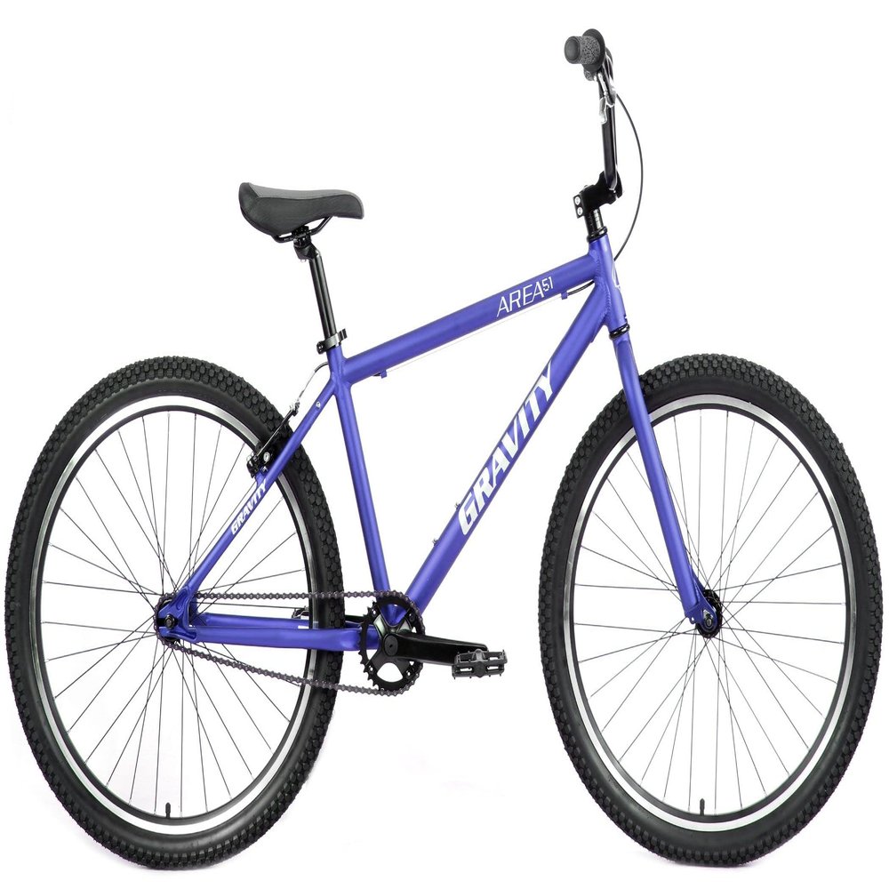 Gravity Area 51 Adult BMX Bike Aluminum Frame Single Speed Cruiser - Two Sizes! (19" Fits Riders 5'9" to 6'3", Electron Blue)