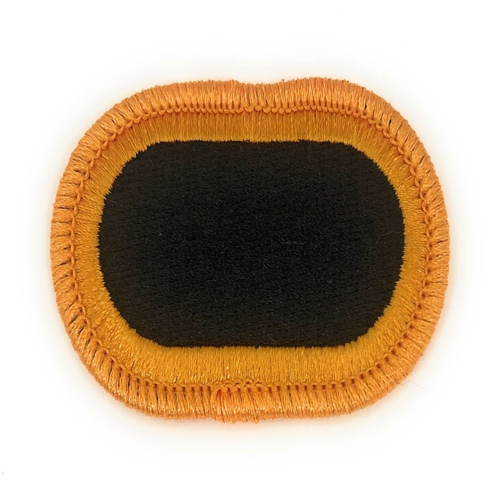 509TH INF HQ YELLOW GOLD BORDER OVAL