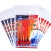 50 Pieces 7/0 Shrimp Flying Hooks with red Yellow Krystal Flash view 1