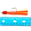 50 Pieces 7/0 Shrimp Flying Hooks with red Yellow Krystal Flash view 2