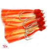 50 Pieces 7/0 Shrimp Flying Hooks with red Yellow Krystal Flash view 3