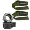 Victor Fitness 24" Padded Weightlifting Straps for Strength Training, Power Lifting, Deadlifts + 2 Quick Release Barbell/Dumbbell Collar Clamps (Green) view 1