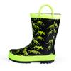 NORTY Rubber Rain Boots for Kids - Waterproof Rubber Boots Boys and Girls Solid & Printed Rainboots for Toddlers and Kids - Dinosaur Bones view 1