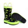 NORTY Rubber Rain Boots for Kids - Waterproof Rubber Boots Boys and Girls Solid & Printed Rainboots for Toddlers and Kids - Dinosaur Bones view 2