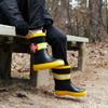NORTY Rubber Rain Boots for Kids - Waterproof Rubber Boots Boys and Girls Solid & Printed Rainboots for Toddlers and Kids - Fire Chief view 2