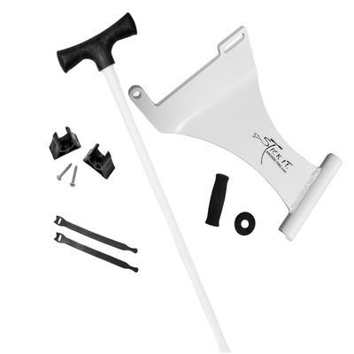 Stick It Anchor Pins for Shallow Water-White Right/Starboard Side Motor Mount System with 8 ' White Pin