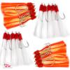 20pcs Fish WOW! Fishing Shrimp Flying 5/0 Hook Unrigged White Red Yellow Krystal Flash - 4 Packs view 2