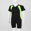 Daenrui Kids Girls Boys One Piece Swimsuit Short Sleeve Water Sports Surfing Bathing Suit Rashguard Swimwear Black,geeen 12-14 Years view 4