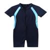 Moggemol Kids Girls Boys One Piece Rash Guard Swimsuits Water Sport Short Swimwear UPF 50+ UV Protection Navy+Sky 14-16 Years view 3