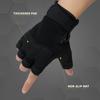 FIORETTO Fingerless Gloves for Airsoft Shooting Half Finger Hunting Hiking Cycling Driving Motorcycle Climbing Work Gloves 2 Pairs(Black+Green) Large view 3