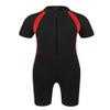 Moggemol Kids Girls Boys One Piece Rash Guard Swimsuits Water Sport Short Swimwear UPF 50+ UV Protection Black,red 14-16 Years view 1