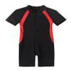 Moggemol Kids Girls Boys One Piece Rash Guard Swimsuits Water Sport Short Swimwear UPF 50+ UV Protection Black,red 14-16 Years view 3
