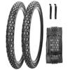 2 Pack 24"x2.125" Inch Cruiser Bike Tires Black Side Wall with 2 Levers Replacement Bicycle Tires view 1