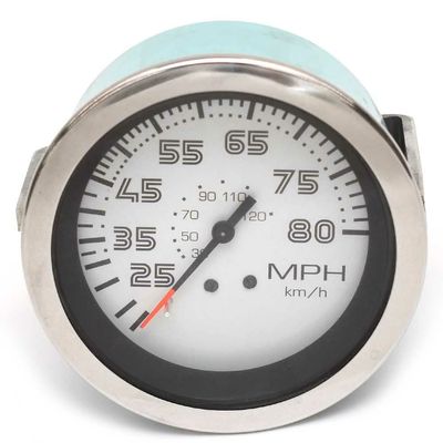 Teleflex Boat Speedometer Marine Gauge 65351F | 3 1/4 Inch Silver White