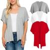 Free to Live 3 Pack Women's Dolman Short Sleeve Cardigan Lightweight Open Front Kimono Dressy Cover Up (Small, Heather Grey, Red, White) view 1