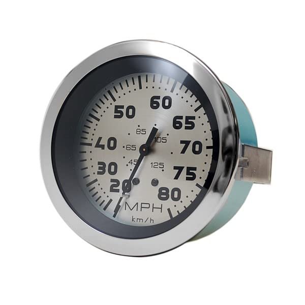 Teleflex Boat Speedometer Gauge 63476 | Sterling Silver 3 1/4 Inch