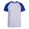 TOP PRO Men's Short Sleeve Baseball Tee Shirt (S, Royal Blue/Heather Grey) view 1
