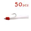 50 Pieces unrigged 7/0 Shrimp Flying Hooks with White Krystal Flash view 3
