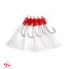 50 Pieces unrigged 7/0 Shrimp Flying Hooks with White Krystal Flash view 4