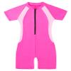 Daenrui Kids Girls Boys One Piece Swimsuit Short Sleeve Water Sports Surfing Bathing Suit Rashguard Swimwear Rose 14-16 Years view 4
