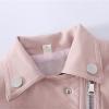 Short Baby Outwear Turn-Down Jacket Coat Kids Autumn Winter Leather Clothes Toddler Girl 4t Winter Jacket (Pink, 80) view 4