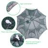 plplaaoo 8 Holes Portable Folded Fishing Net,Fish Traps Fishing Mesh Nylon Foldable Fishing Net for Catching Eels Crabs,Lobsters,Shrimps and Crabs Baits Cast Mesh Trap Automatic view 3