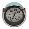 Teleflex Boat Speedometer Gauge 63485 | Silver 3 1/4 Inch view 1
