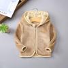 Toddler Baby Boys Girls Winter Windproof Hooded Coat Jacket Warm Fleece Outerwear Kids Jackets (Brown, 12-18 Months) view 2