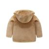 Toddler Baby Boys Girls Winter Windproof Hooded Coat Jacket Warm Fleece Outerwear Kids Jackets (Brown, 12-18 Months) view 3