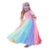 Birthday Rainbow Splice Party Pageant Girls Dresses Princess Gown Kids Girls Clothes for Kids Girls (Pink, 18-24 Months) view 1