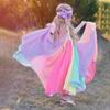 Birthday Rainbow Splice Party Pageant Girls Dresses Princess Gown Kids Girls Clothes for Kids Girls (Pink, 18-24 Months) view 3