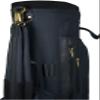 Classic Style Golf Vintage Canvas & Leather Stand Bag Black view 3