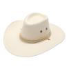 Adult Casual Solid Summer Western Fashion Cowboy Sun Hat Wide Brim Travel Sun Straw Cowboy Hats for (Beige, One Size) view 1