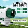 REVASRI Range Finder for Golf and Disc Golf, Measure in Feet Yards, Elevation and Slope Calculation, Pin Lock and Vibration, 1000 Yards Rechargeable Rangefinder view 4