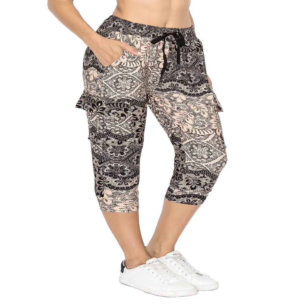 ALWAYS Womens Cargo Capri Jogger Sweatpants with Pockets  Super Soft Stretch Lounge Pants, Casual Joggers for Women, Daily Wear & Travel, 928 M