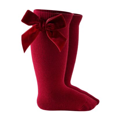 Length Knee-High Kids Toddler Baby Girls Princess Socks Mid-Calf Stockings Solid Sock Dinosaur (Wine, 18-36 Months)