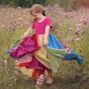 Birthday Rainbow Splice Party Pageant Girls Dresses Princess Gown Kids Girls Clothes for Kids (Hot Pink, 5-6 Years) view 2