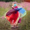 Birthday Rainbow Splice Party Pageant Girls Dresses Princess Gown Kids Girls Clothes for Kids (Hot Pink, 5-6 Years) view 3