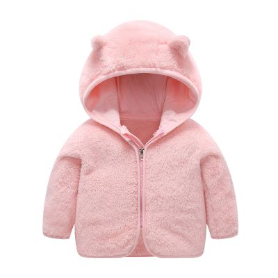 Toddler Baby Boys Girls Winter Windproof Hooded Coat Jacket Warm Fleece Outerwear Kids Jackets (Pink, 18-24 Months)