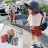 Shorts Boys Dot Elasticated Toddler Pocket Girls Kids Waist Linen Polka Baby Girls Pants Cute Shorts (White, 4-5 Years) view 4