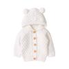 Infant Winter Girl Boy Warm Baby Sweater Outwear Hooded Coat Jacket Knit Girls Girl Sweaters with (Beige, 6-12 Months) view 1