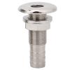 Stainless Steel Straight Thru-Hull Valve Fitting Marine Barbed Hose Thru Drain Connector Plumbing Fittings for 3/8-Inch Interior Diameter Hose Thru-Hull Connection(3/8inch) view 1