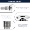 Stainless Steel Straight Thru-Hull Valve Fitting Marine Barbed Hose Thru Drain Connector Plumbing Fittings for 3/8-Inch Interior Diameter Hose Thru-Hull Connection(3/8inch) view 2