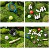 FINGERINSPIRE 24 Pcs Miniature Sports Set Mini Baseball Tennis Football Basketball Rugby Bowling Table Tennis Ball Clubs Ball Bats Mini House Decoration Accessories for Collection view 4