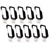 TOPTIE 10 PCS Carabiners, Keychain Clip Hook with 3 Key Rings, 3-3/8 Inches Aluminum Black Spring Clip view 1