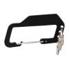 TOPTIE 10 PCS Carabiners, Keychain Clip Hook with 3 Key Rings, 3-3/8 Inches Aluminum Black Spring Clip view 4