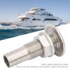 1/2 Thru Hull Fitting 316 Stainless Steel Boat Thru-Hull Fitting Drain Straight Thru-Hull Valve Fitting Boat Fittings Marine Thru Hull Fittings Drain Fitting Thru Hull Exhaust Fittings(1/2inch) view 4