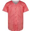 Blank Baseball Button Down Jersey Plain Short Sleeve Hipster Hip Hop T Shirts Jersey (Small, Red) view 2