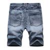 hhaappyy Mens Shorts Casual Ripped Distressed Denim Slim Fit Jean Shorts Summer Fashion Knee Length Short Jeans with Pockets view 2