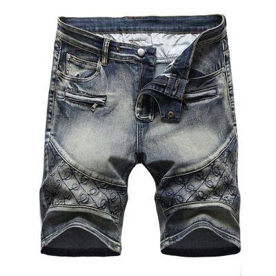 hhaappyy Mens Shorts Casual Ripped Distressed Denim Slim Fit Jean Shorts Summer Fashion Knee Length Short Jeans with Pockets